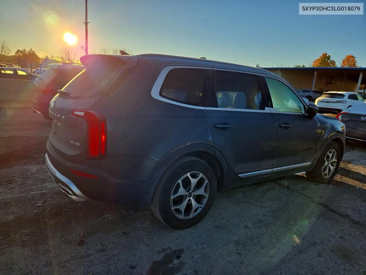 2020 KIA TELLURIDE VIN 5XYP3DHC3LG018079 — фото 3