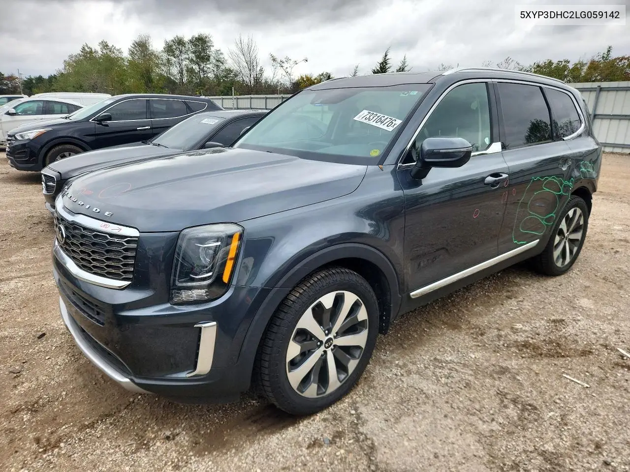 KIA TELLURIDE 2020, VIN 5XYP3DHC2LG059142