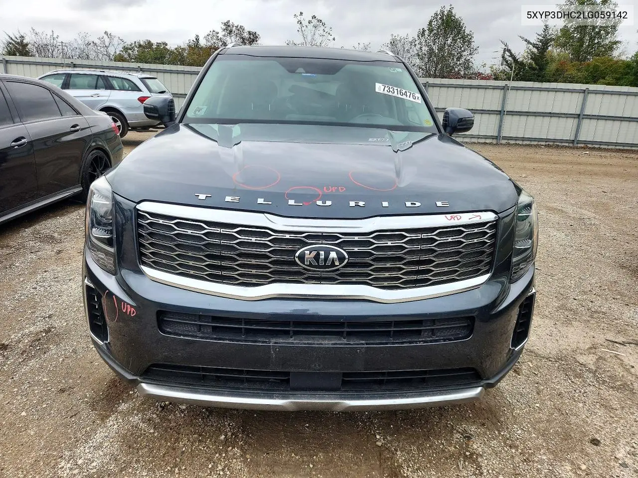 2020 KIA TELLURIDE VIN 5XYP3DHC2LG059142 — фото 5