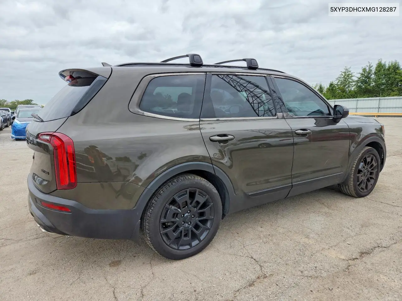 2021 KIA TELLURIDE VIN 5XYP3DHCXMG128287 — фото 3