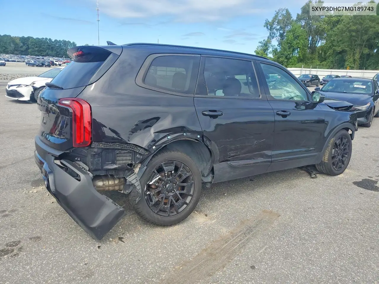 2021 KIA TELLURIDE VIN 5XYP3DHC7MG189743 — фото 3