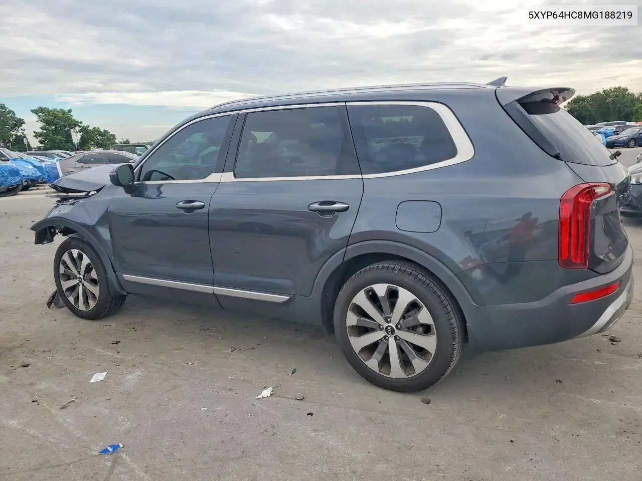2021 KIA TELLURIDE VIN 5XYP64HC8MG188219 — фото 2