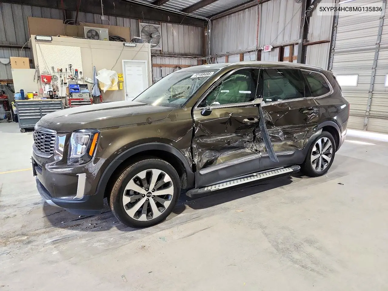 KIA TELLURIDE 2021, VIN 5XYP34HC8MG135836