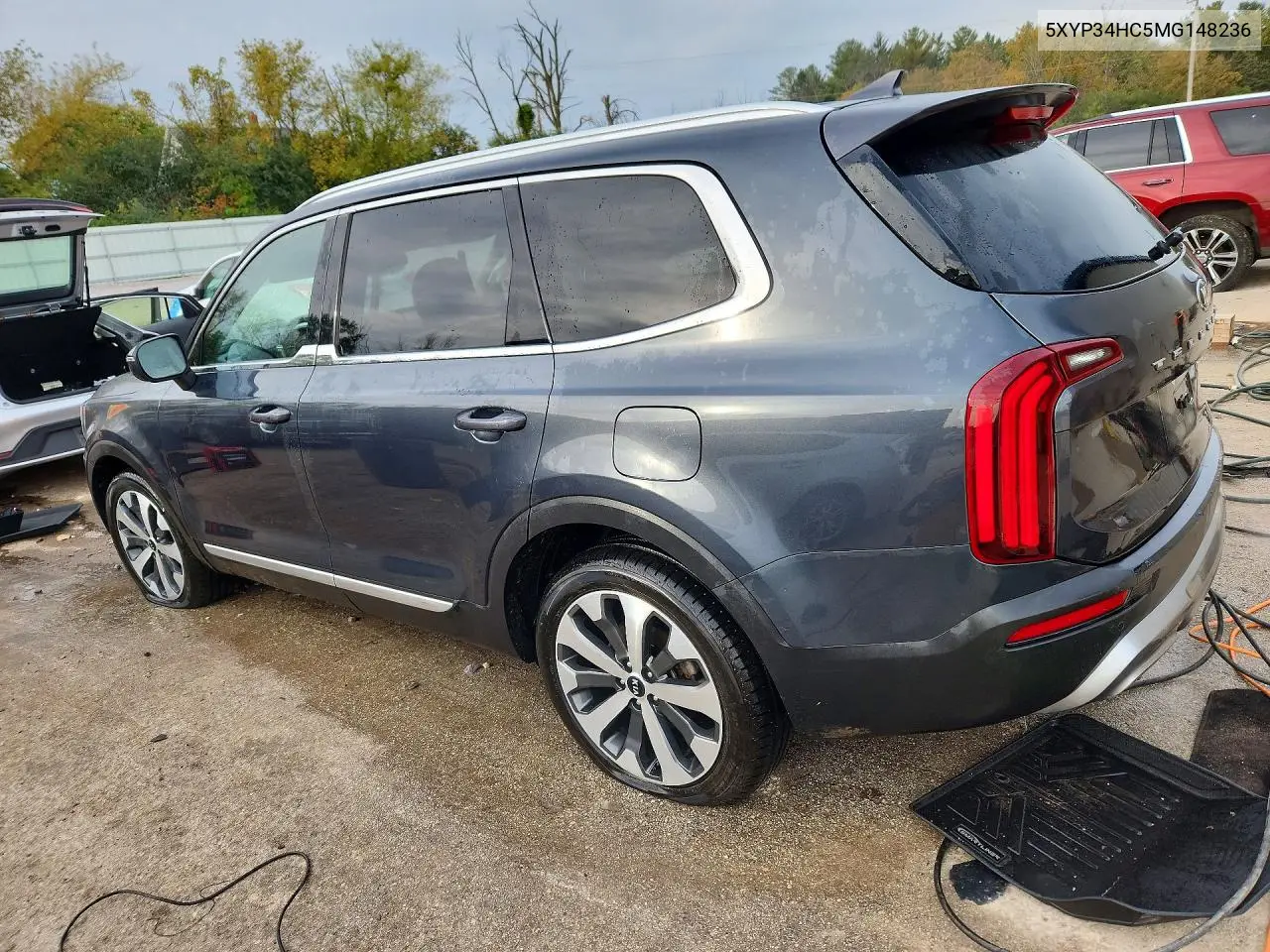 2021 KIA TELLURIDE VIN 5XYP34HC5MG148236 — фото 2