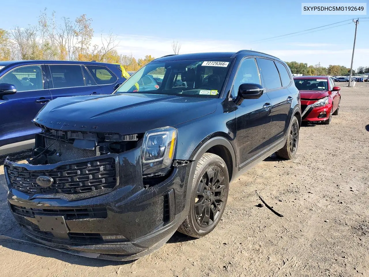 KIA TELLURIDE 2021, VIN 5XYP5DHC5MG192649