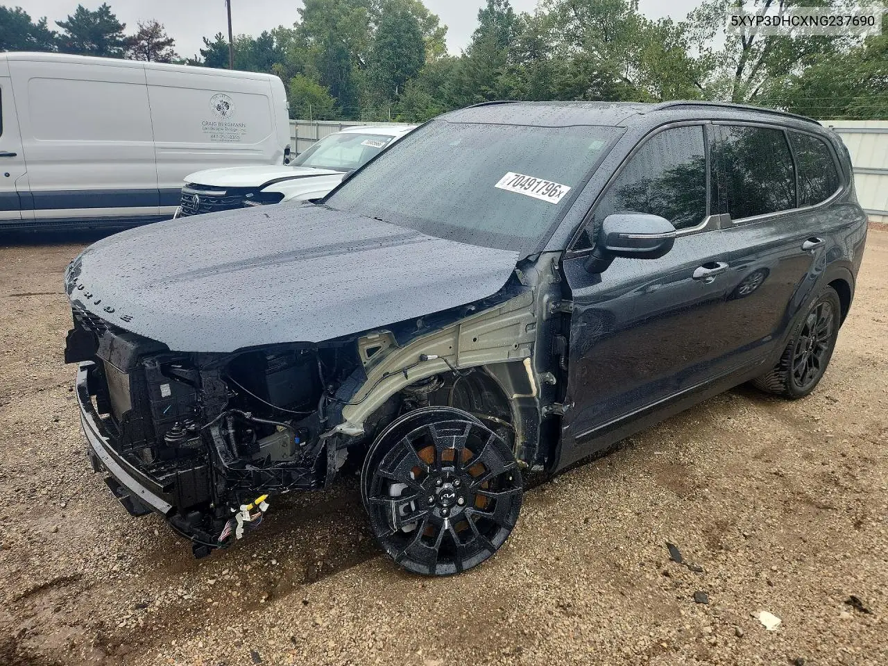 KIA TELLURIDE 2022, VIN 5XYP3DHCXNG237690