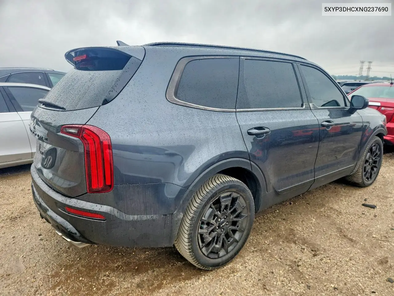2022 KIA TELLURIDE VIN 5XYP3DHCXNG237690 — фото 3
