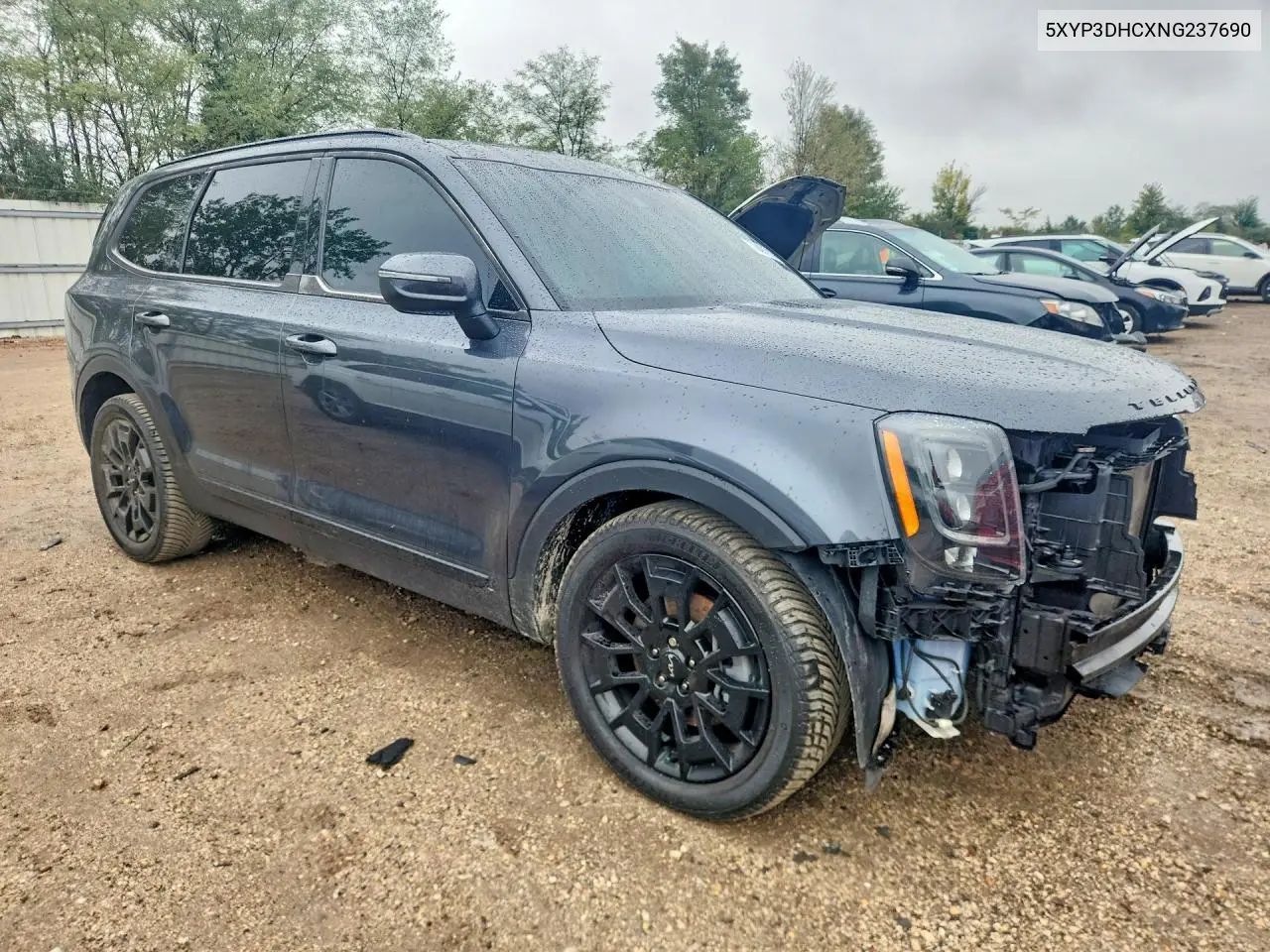 2022 KIA TELLURIDE VIN 5XYP3DHCXNG237690 — фото 4
