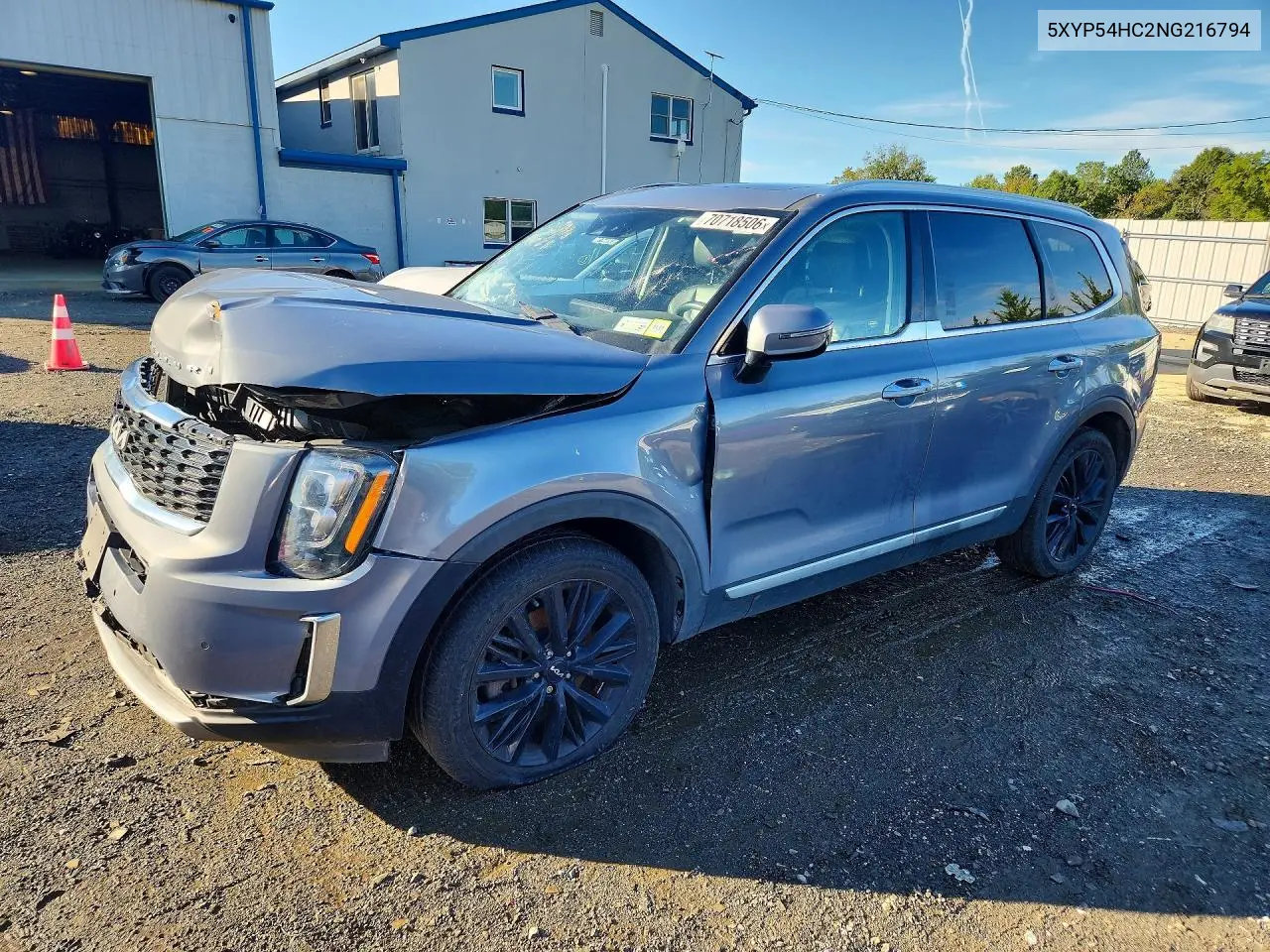 KIA TELLURIDE 2022, VIN 5XYP54HC2NG216794