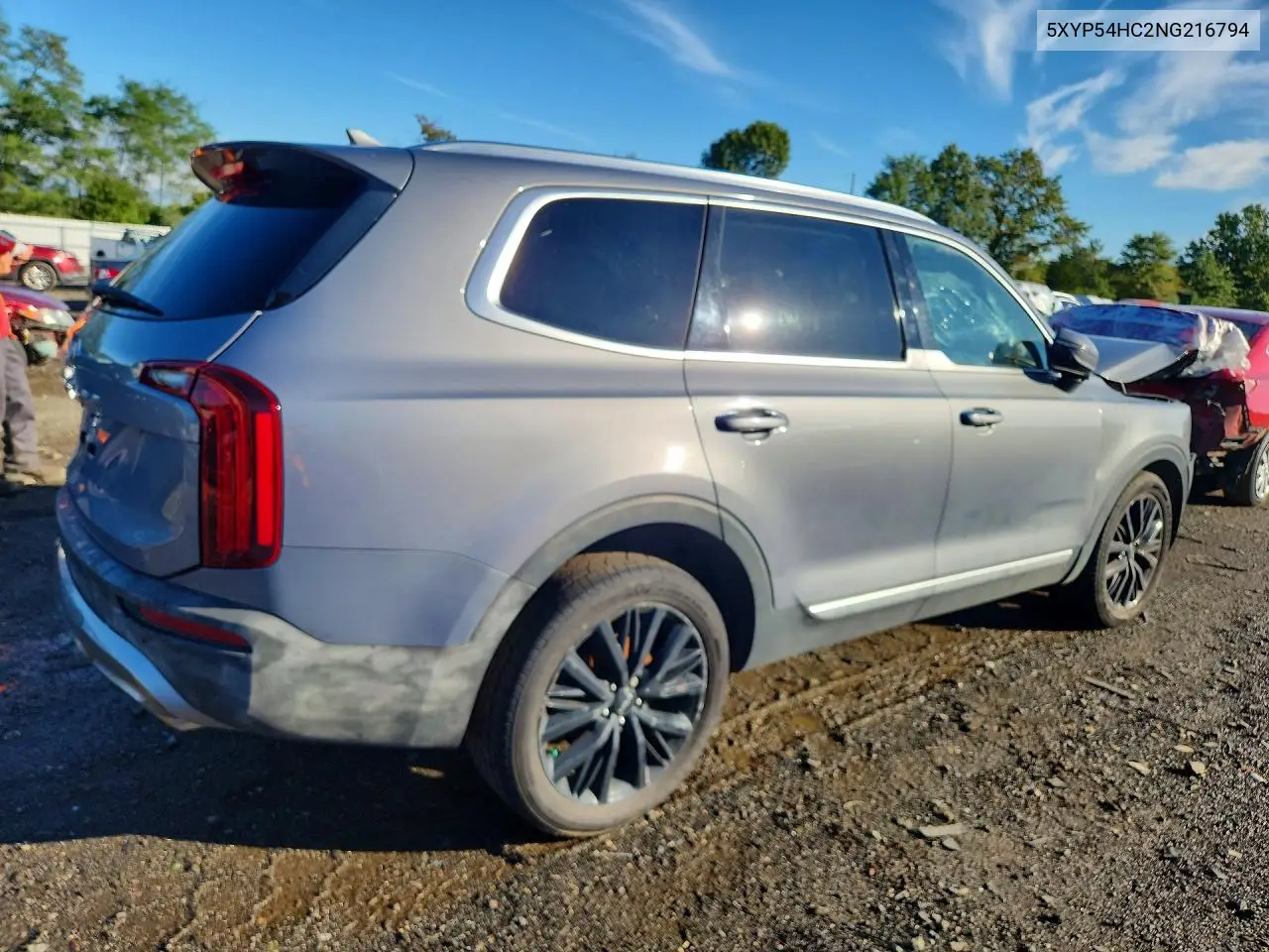 2022 KIA TELLURIDE VIN 5XYP54HC2NG216794 — фото 3