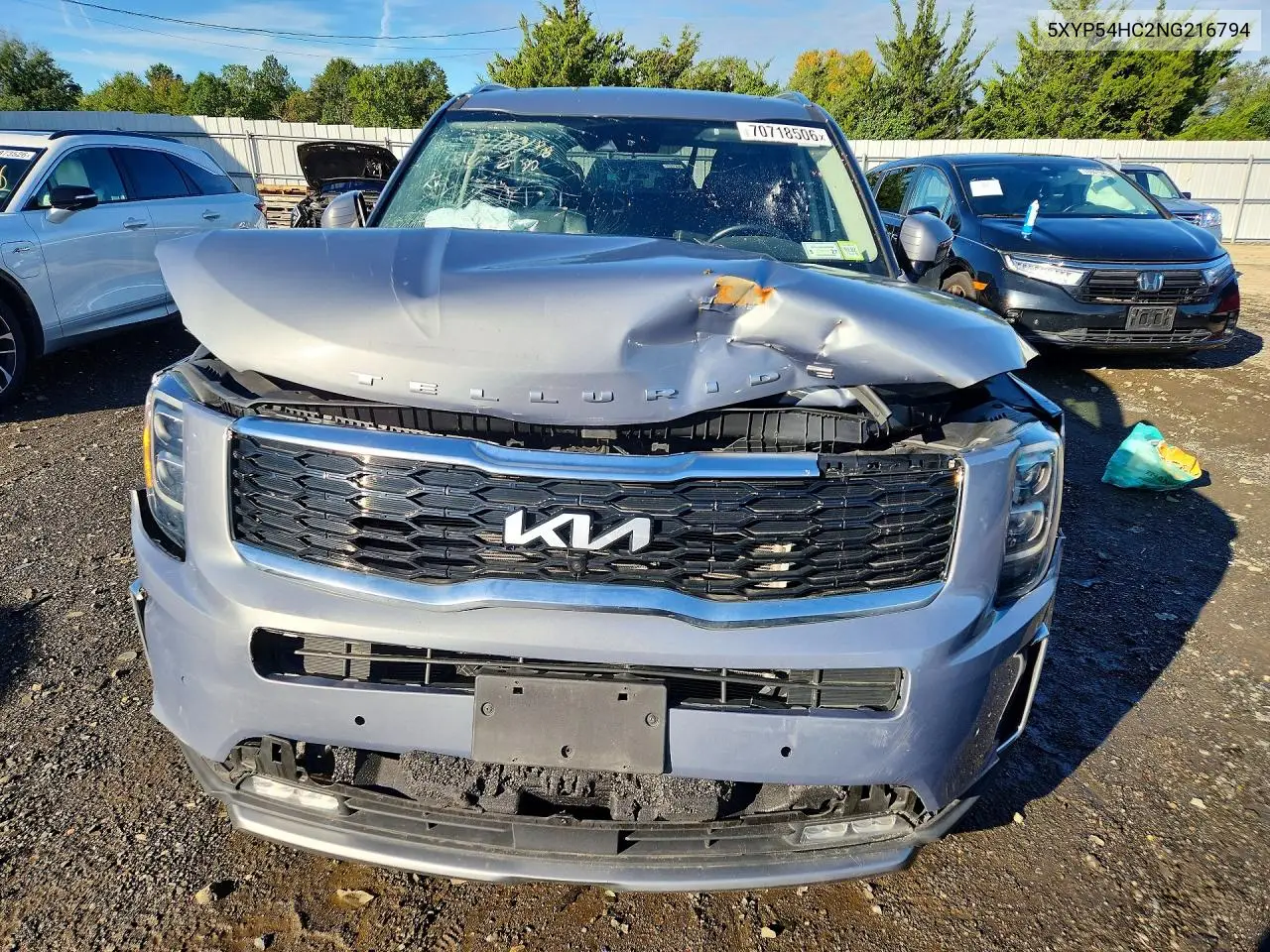 2022 KIA TELLURIDE VIN 5XYP54HC2NG216794 — фото 5