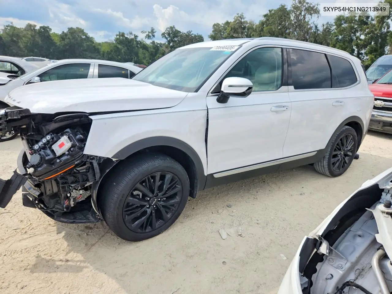 KIA TELLURIDE 2022, VIN 5XYP54HC1NG213949