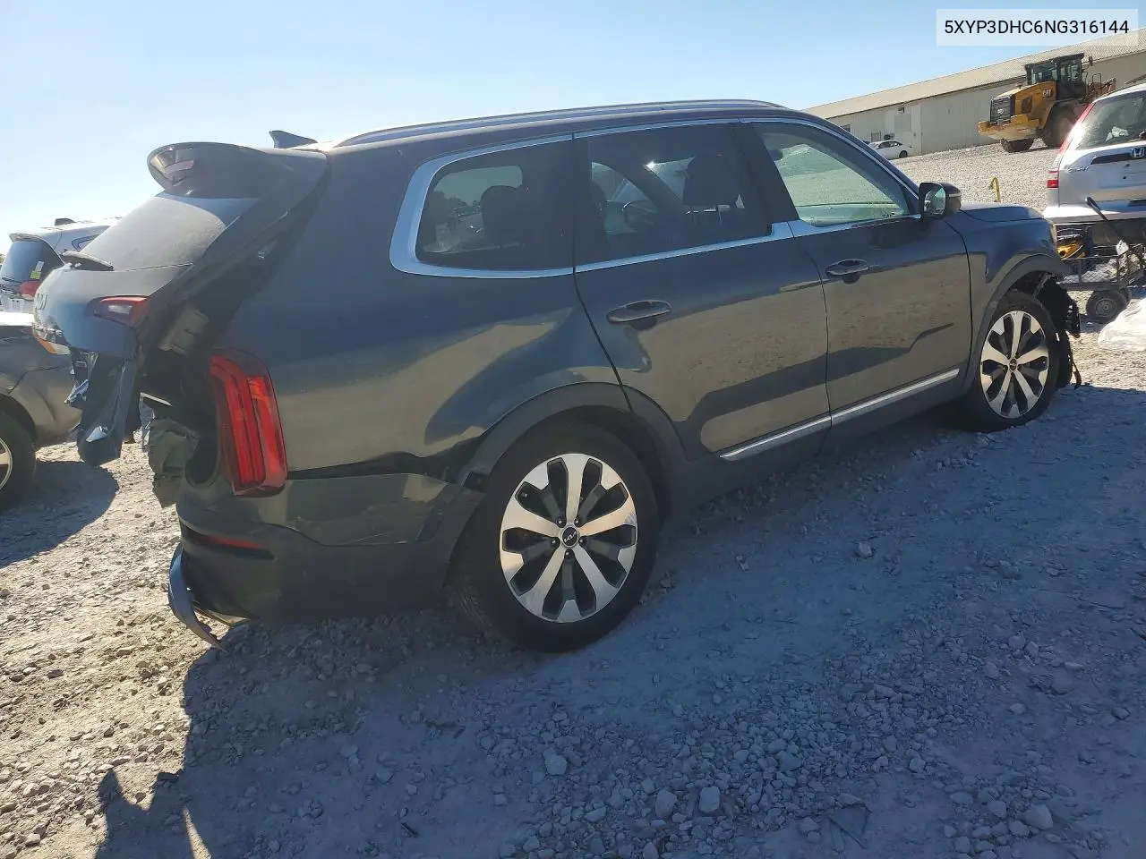 2022 KIA TELLURIDE VIN 5XYP3DHC6NG316144 — фото 3