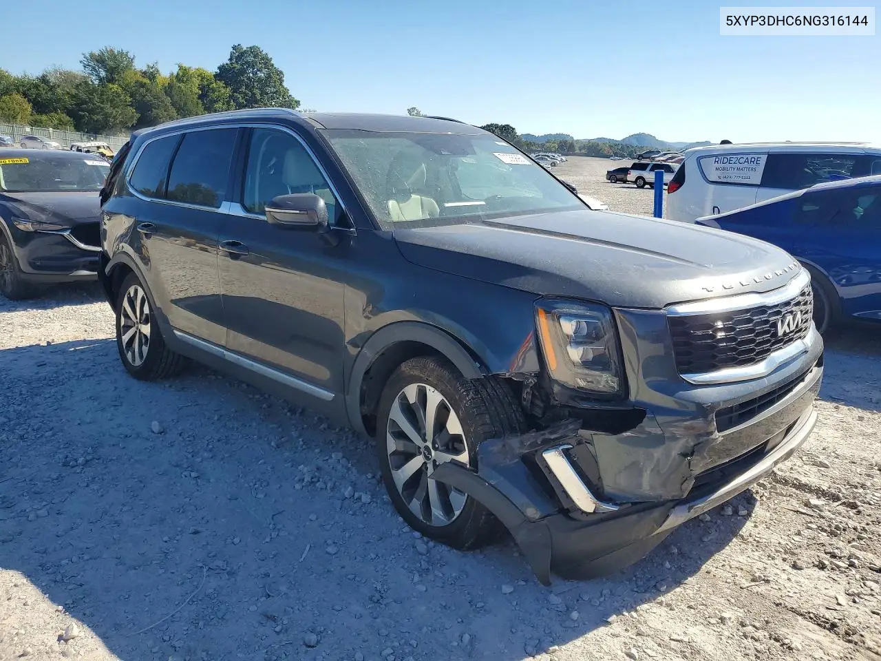 2022 KIA TELLURIDE VIN 5XYP3DHC6NG316144 — фото 4