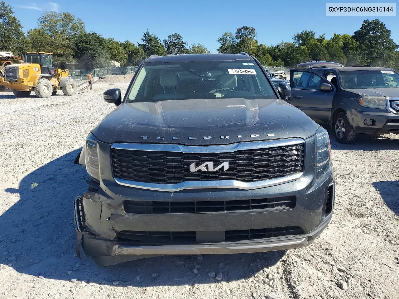 2022 KIA TELLURIDE VIN 5XYP3DHC6NG316144 — фото 5