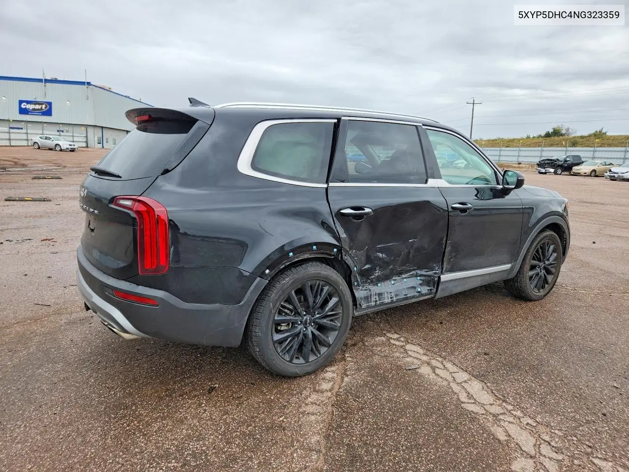 2022 KIA TELLURIDE VIN 5XYP5DHC4NG323359 — фото 3