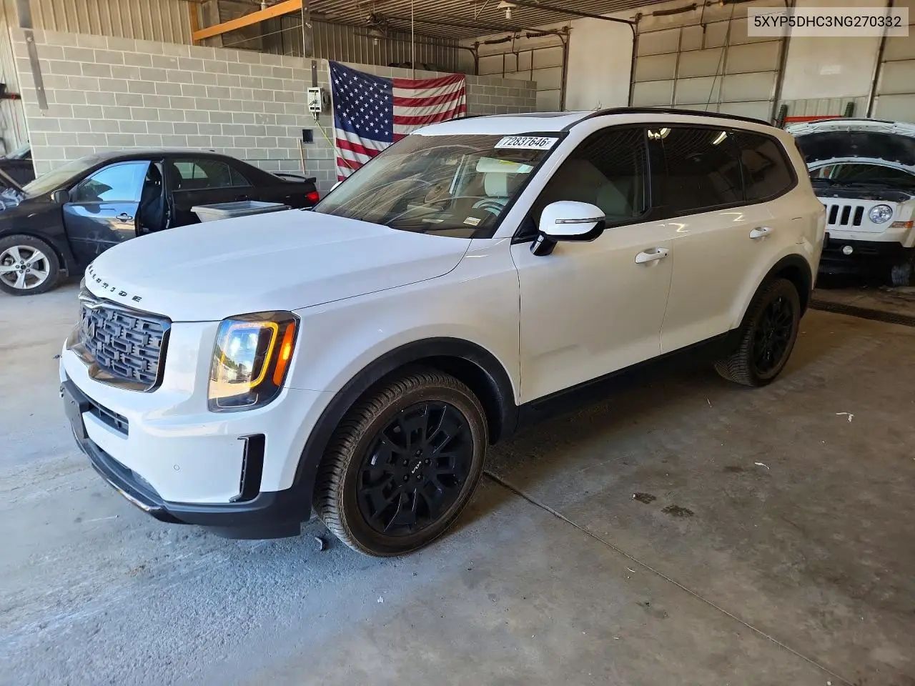 KIA TELLURIDE 2022, VIN 5XYP5DHC3NG270332