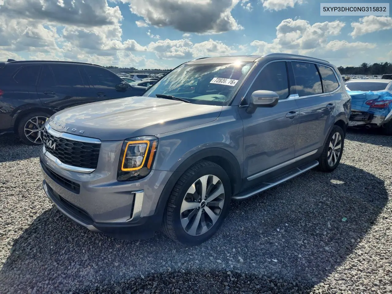 KIA TELLURIDE 2022, VIN 5XYP3DHC0NG315832