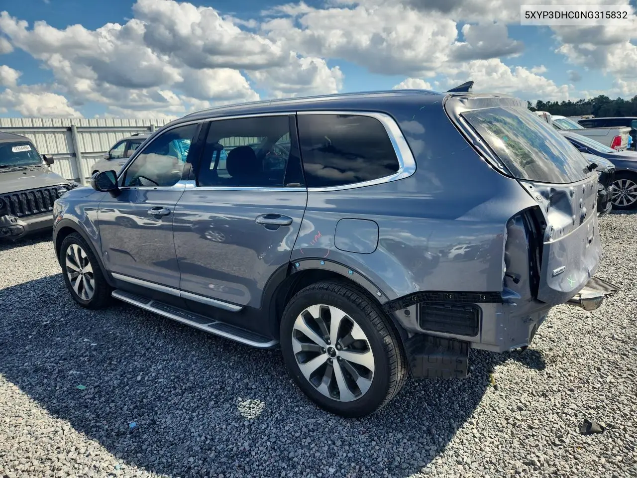 2022 KIA TELLURIDE VIN 5XYP3DHC0NG315832 — фото 2