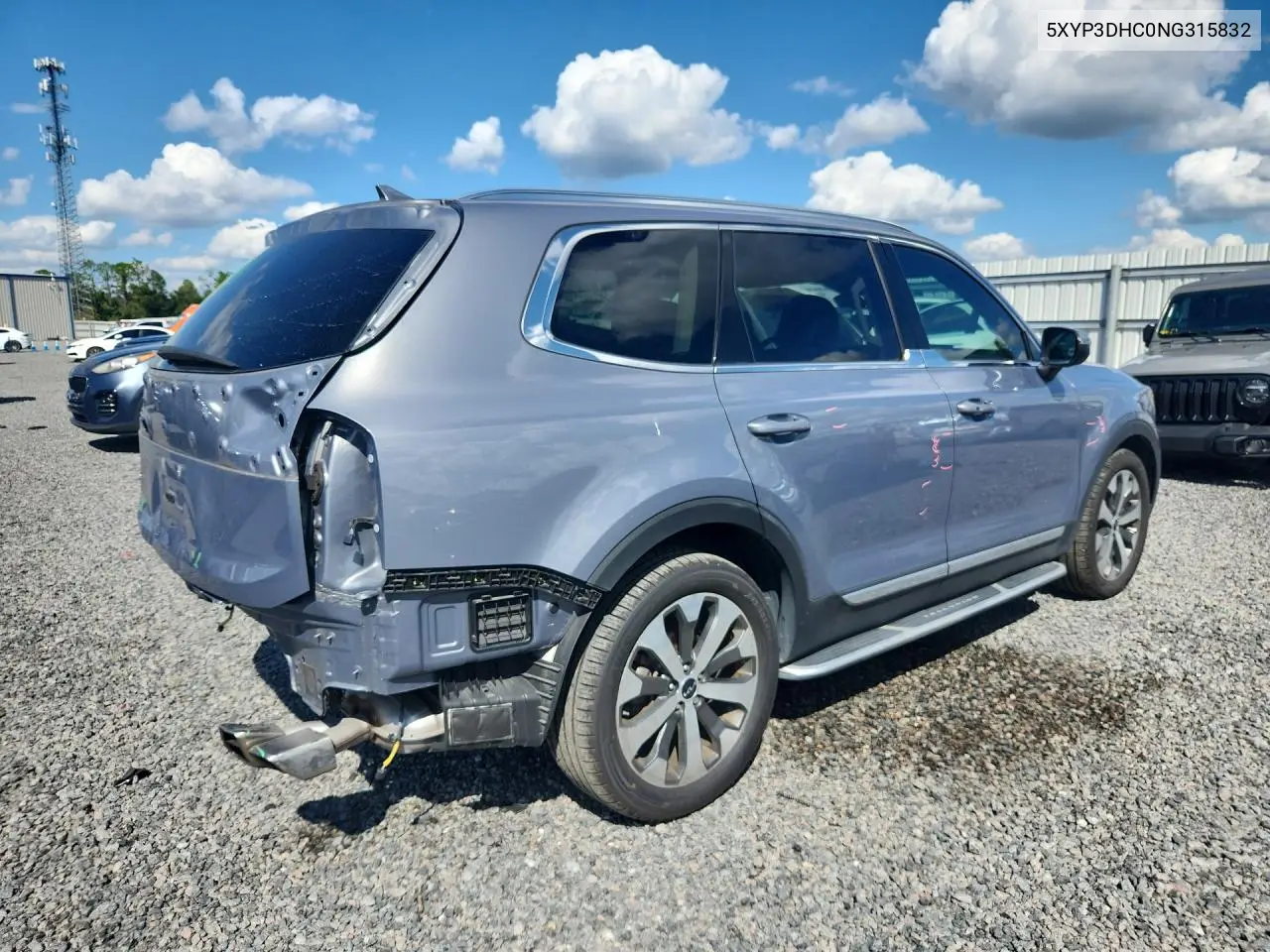2022 KIA TELLURIDE VIN 5XYP3DHC0NG315832 — фото 3