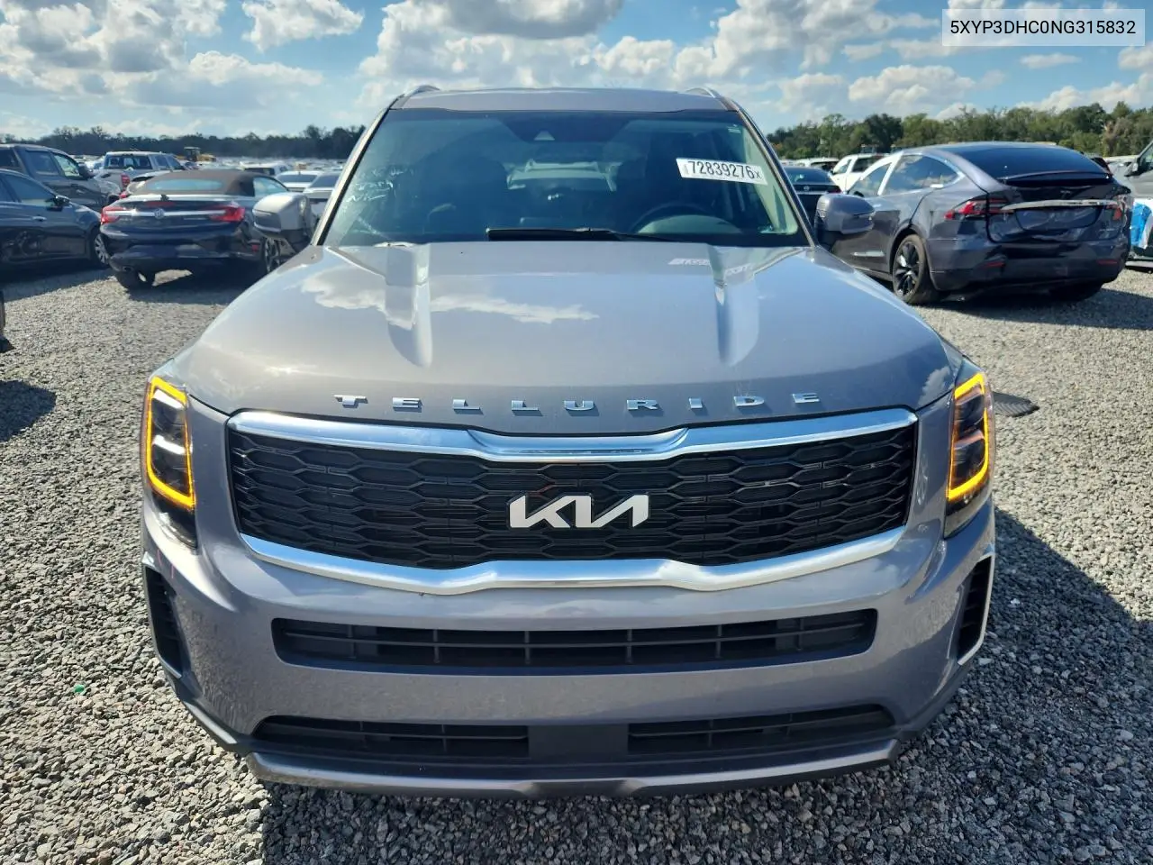 2022 KIA TELLURIDE VIN 5XYP3DHC0NG315832 — фото 5