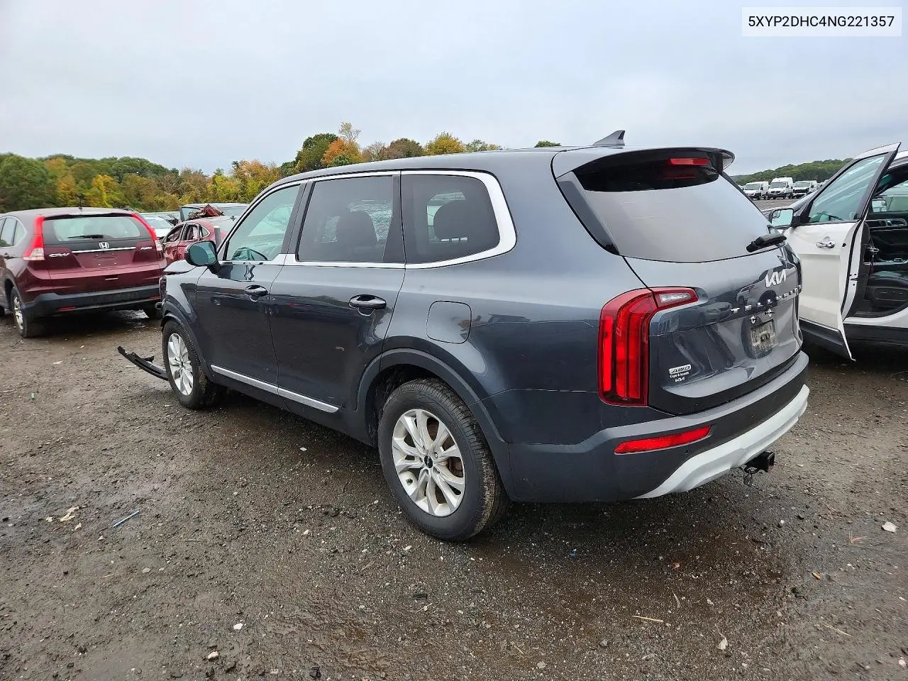 2022 KIA TELLURIDE VIN 5XYP2DHC4NG221357 — фото 2