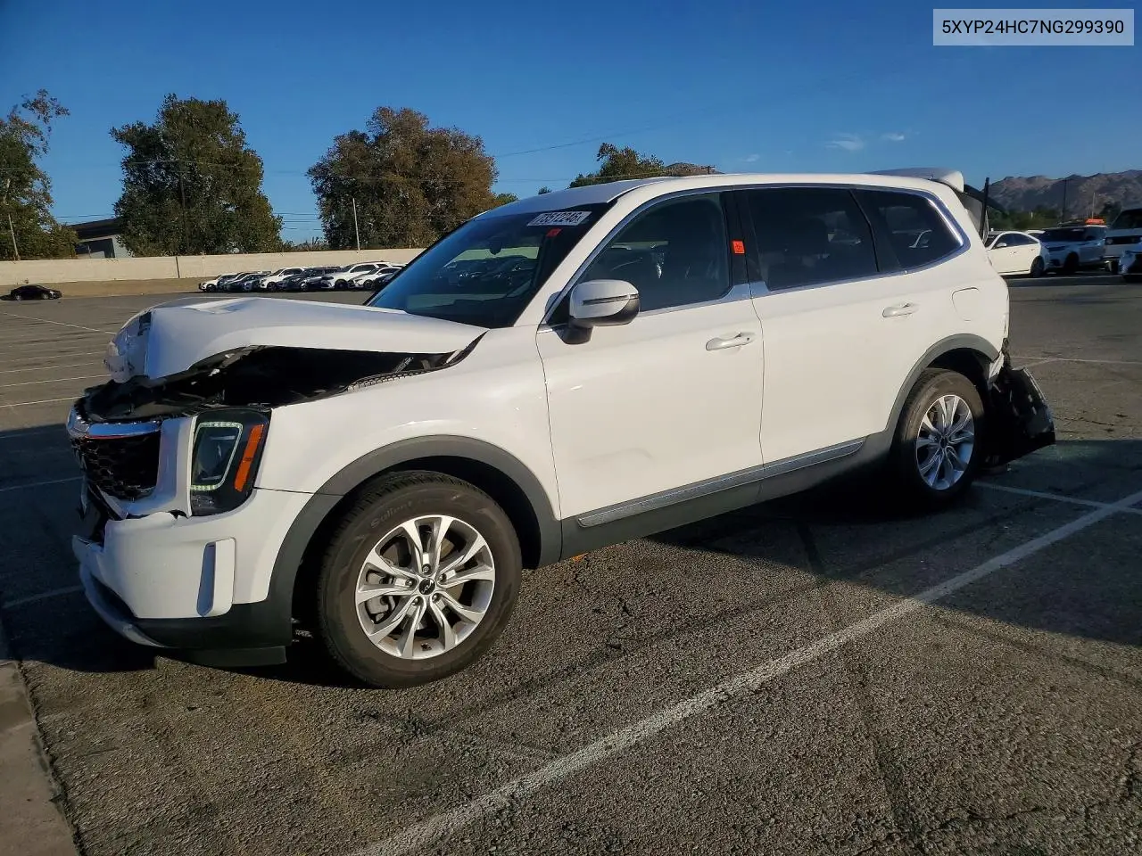 2022 KIA TELLURIDE VIN 5XYP24HC7NG299390 — фото 2