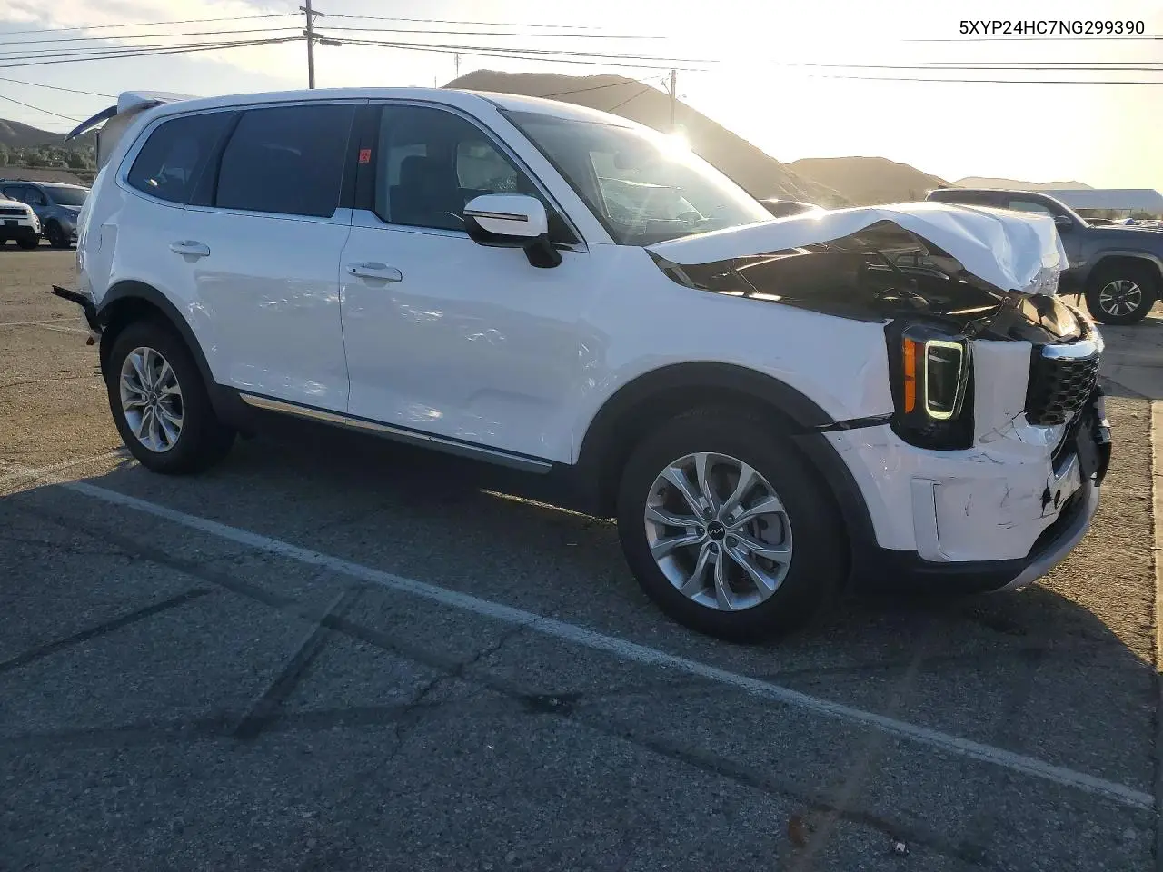 KIA TELLURIDE 2022, VIN 5XYP24HC7NG299390