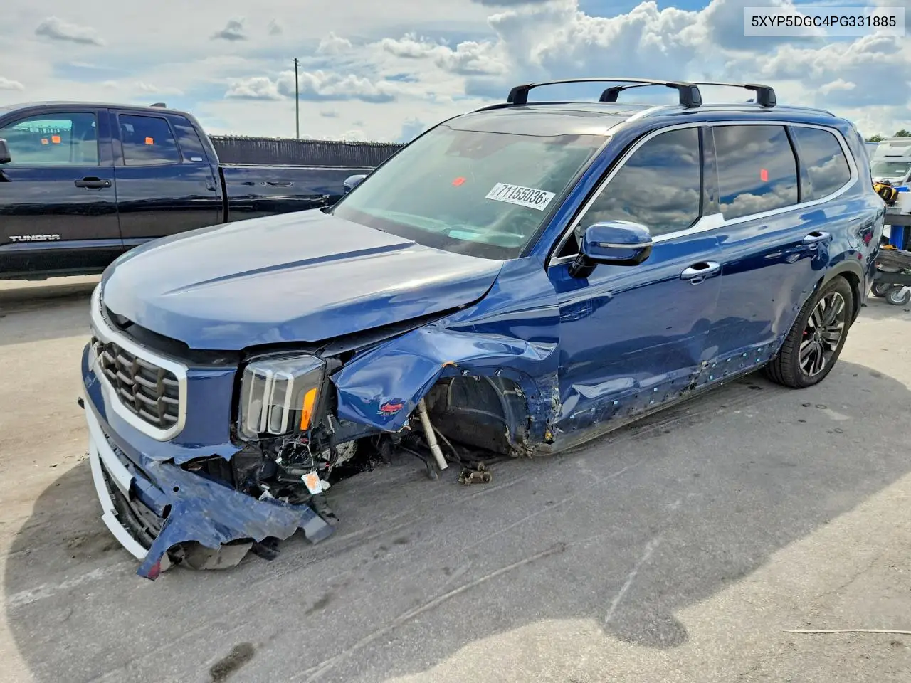 KIA TELLURIDE 2023, VIN 5XYP5DGC4PG331885
