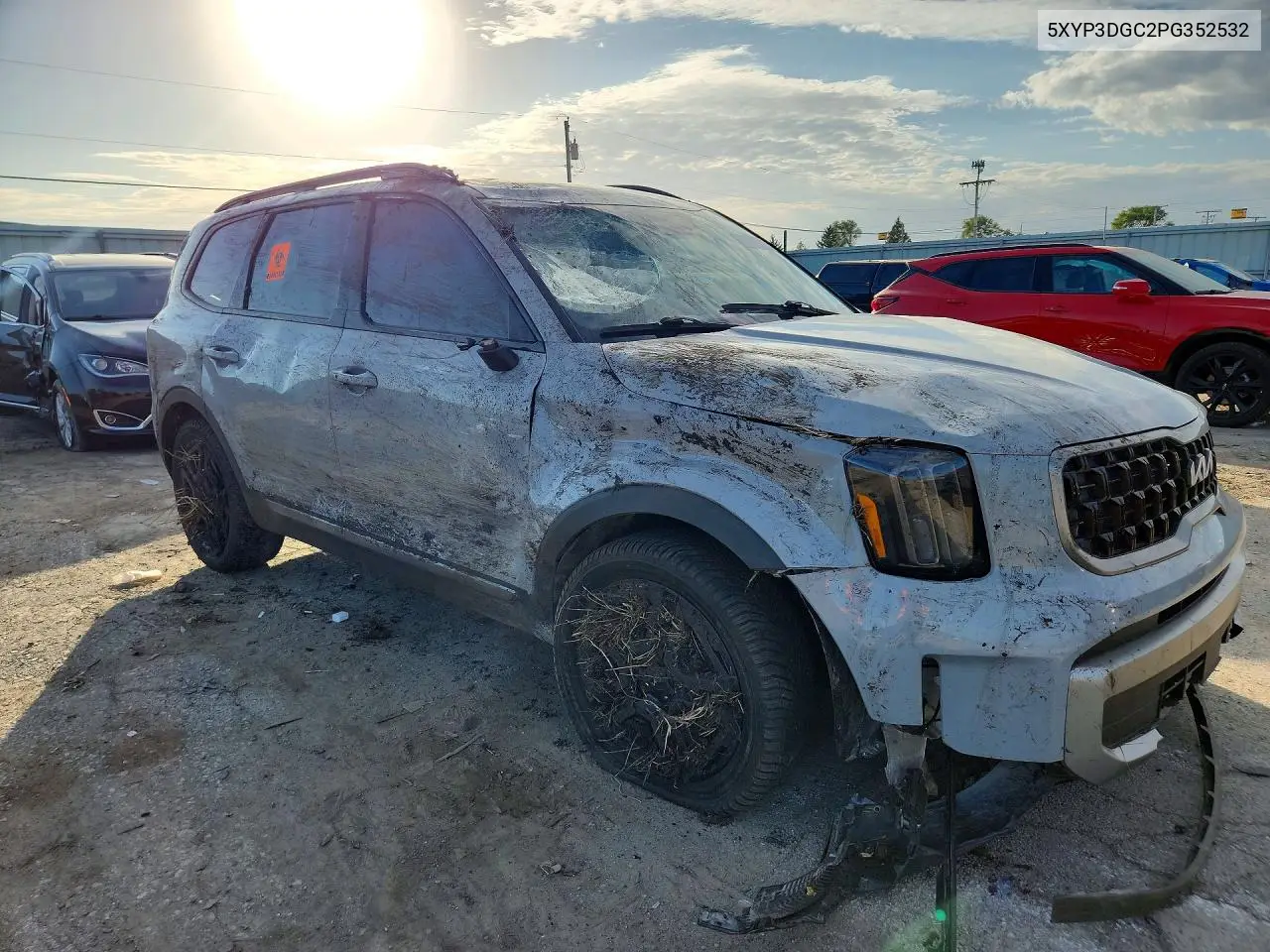 2023 KIA TELLURIDE VIN 5XYP3DGC2PG352532 — фото 4