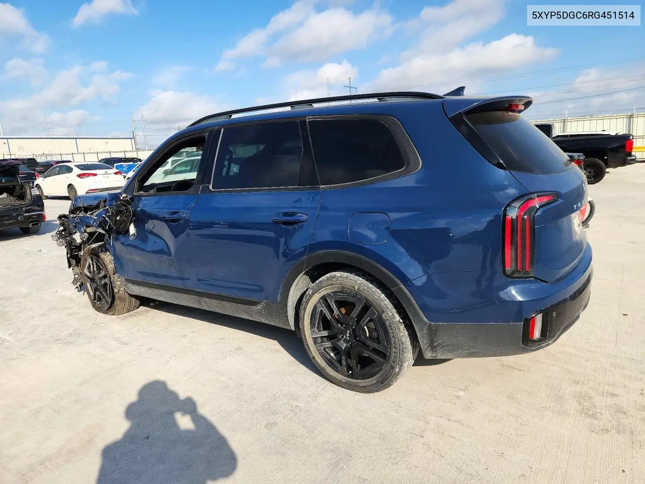 2024 KIA TELLURIDE VIN 5XYP5DGC6RG451514 — фото 2