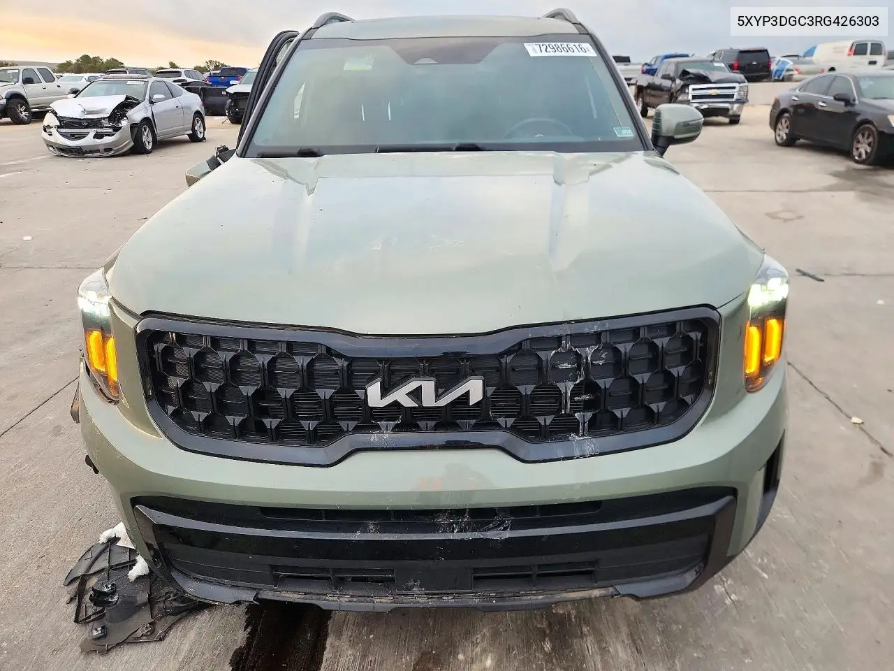 2024 KIA TELLURIDE VIN 5XYP3DGC3RG426303 — фото 5