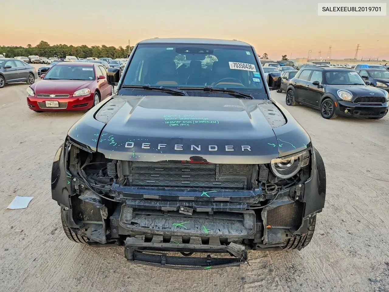 2020 LAND ROVER DEFENDER VIN SALEXEEU8L2019701 — фото 5