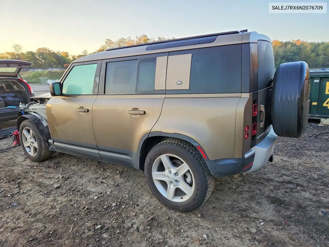 2022 LAND ROVER DEFENDER VIN SALEJ7RX6N2076709 — фото 2