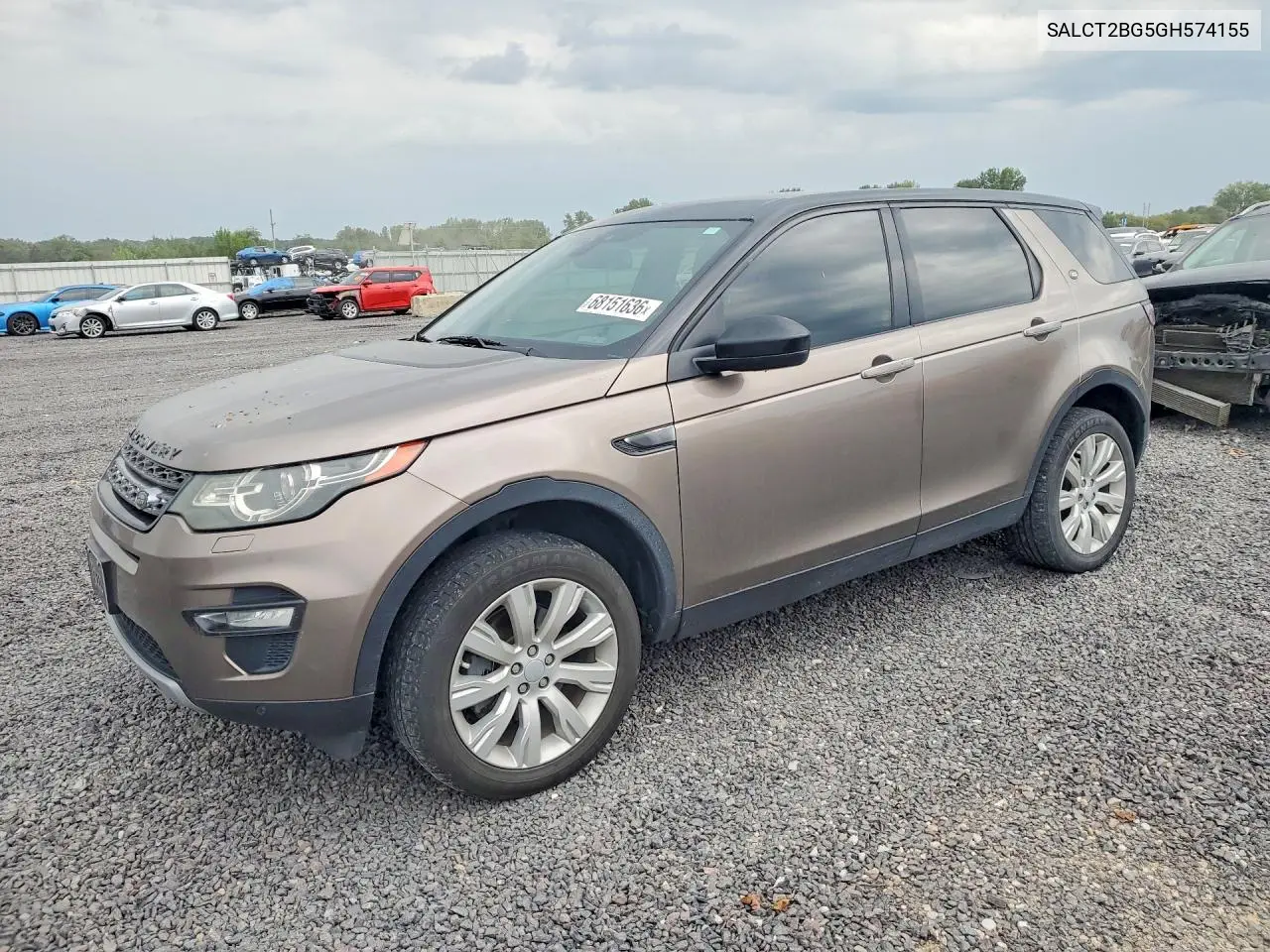 LAND ROVER DISCOVERY SPORT 2016, VIN SALCT2BG5GH574155