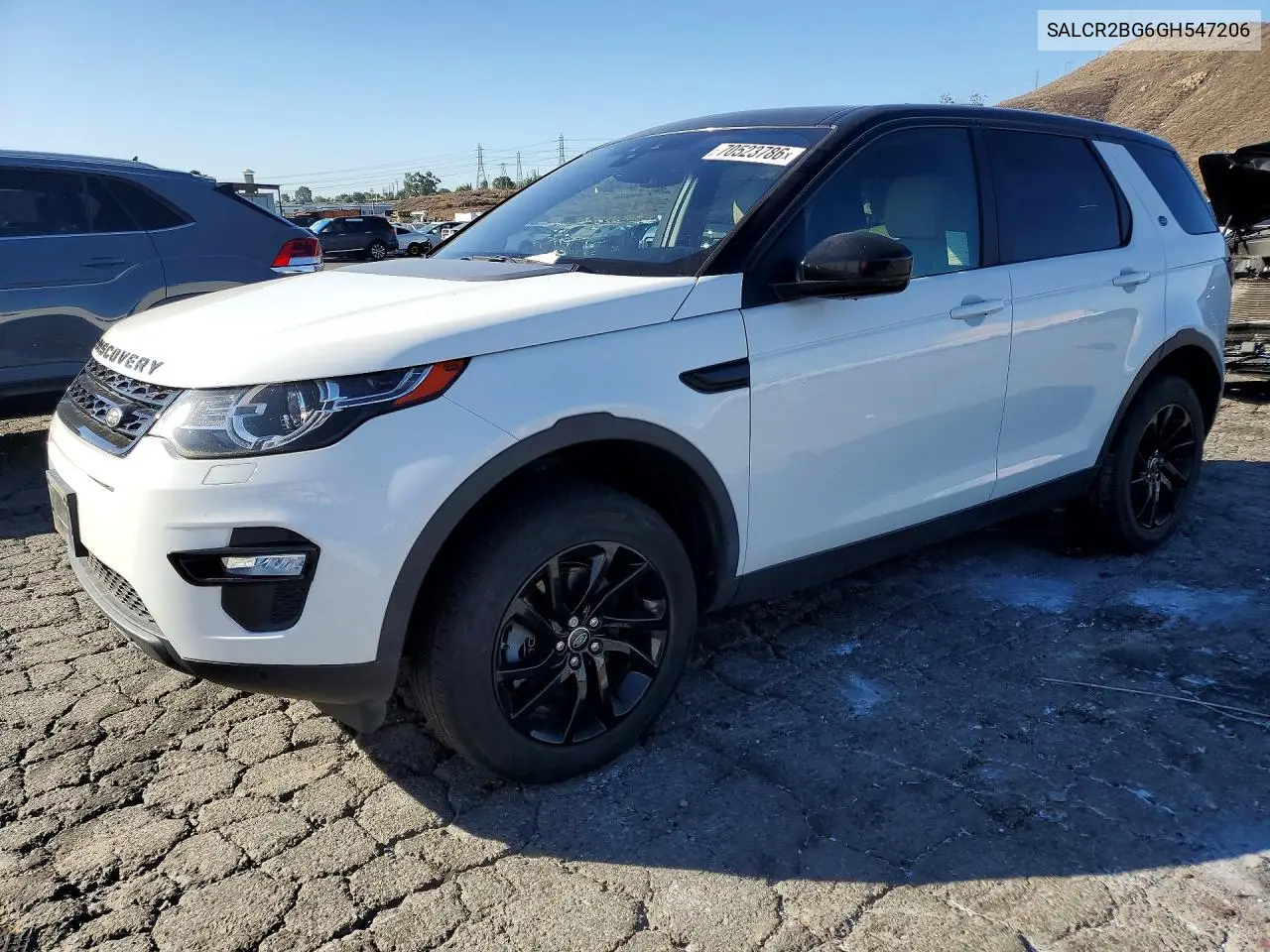 LAND ROVER DISCOVERY SPORT 2016, VIN SALCR2BG6GH547206