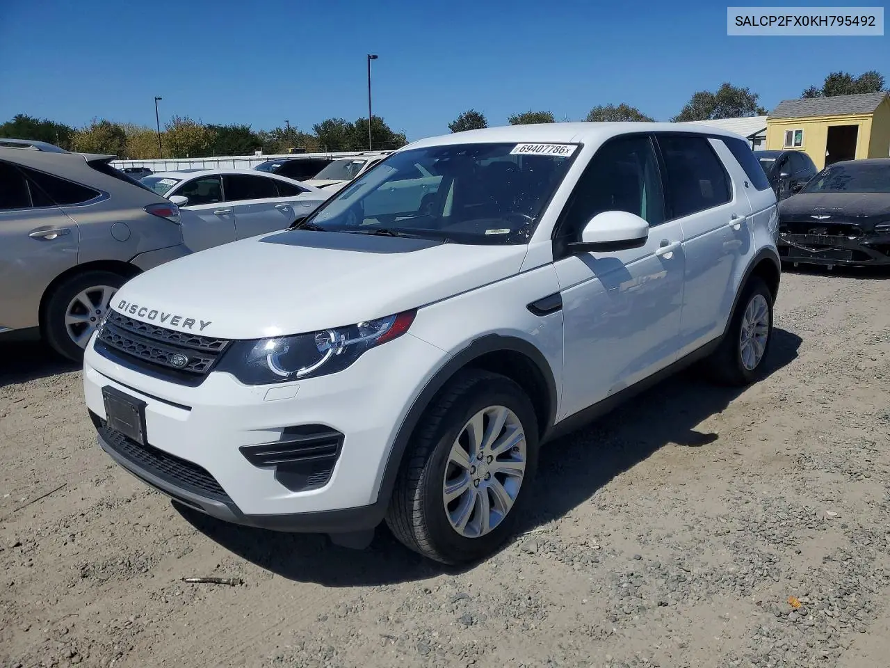 LAND ROVER DISCOVERY SPORT 2019, VIN SALCP2FX0KH795492