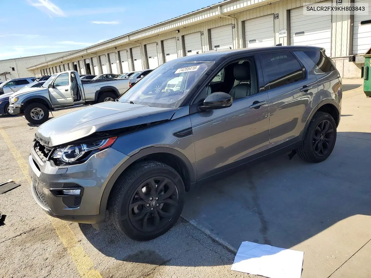 LAND ROVER DISCOVERY SPORT 2019, VIN SALCR2FX9KH803843