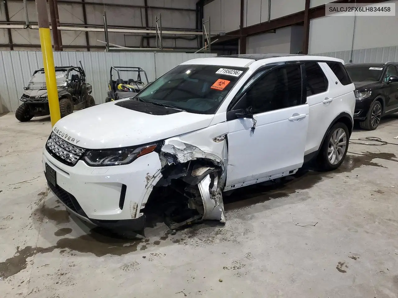 LAND ROVER DISCOVERY SPORT 2020, VIN SALCJ2FX6LH834458