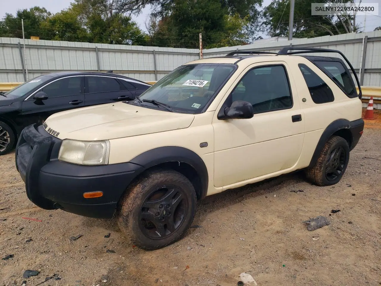 LAND ROVER FREELANDER 2003, VIN SALNY12293A242800