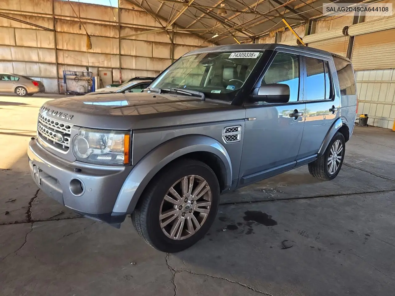 LAND ROVER LR4 2012, VIN SALAG2D45CA644108