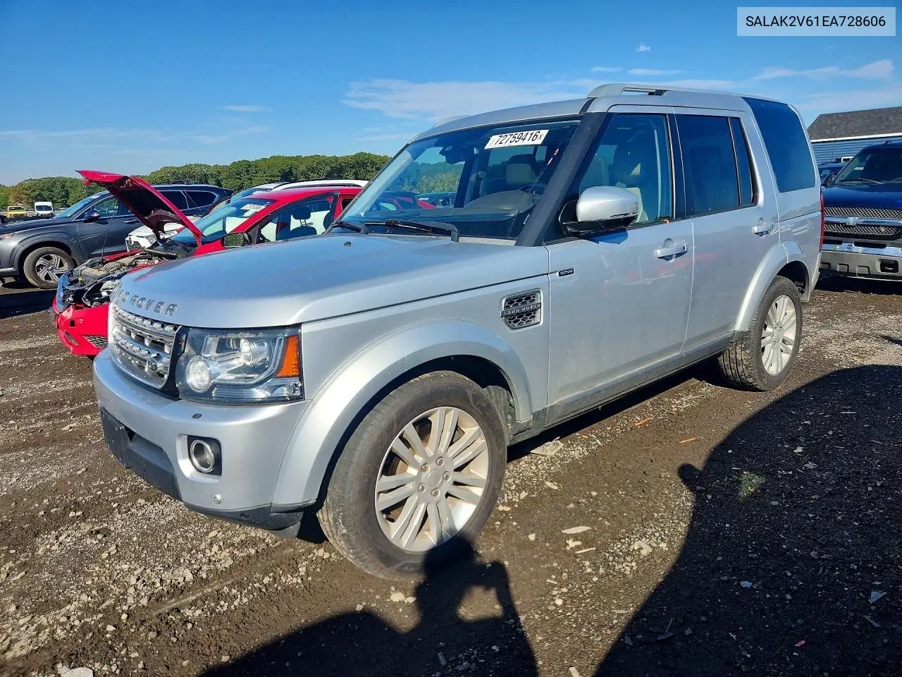LAND ROVER LR4 2014, VIN SALAK2V61EA728606