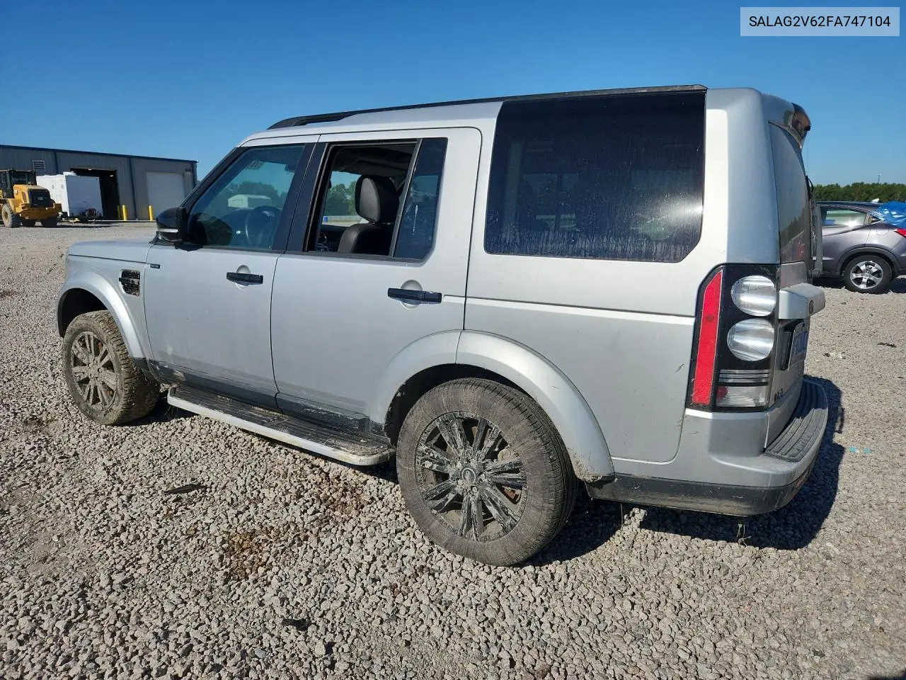 2015 LAND ROVER LR4 VIN SALAG2V62FA747104 — фото 2