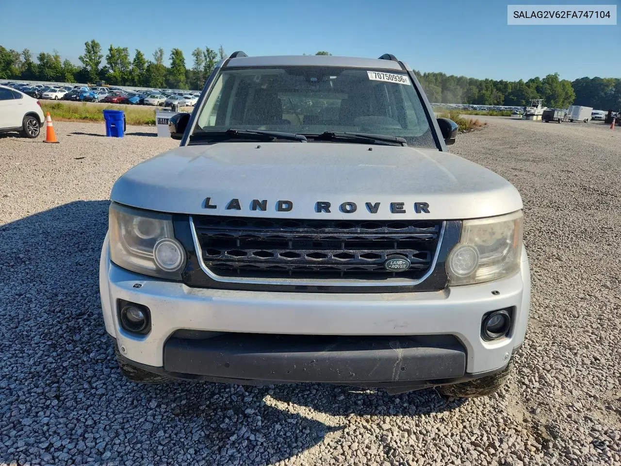 2015 LAND ROVER LR4 VIN SALAG2V62FA747104 — фото 5