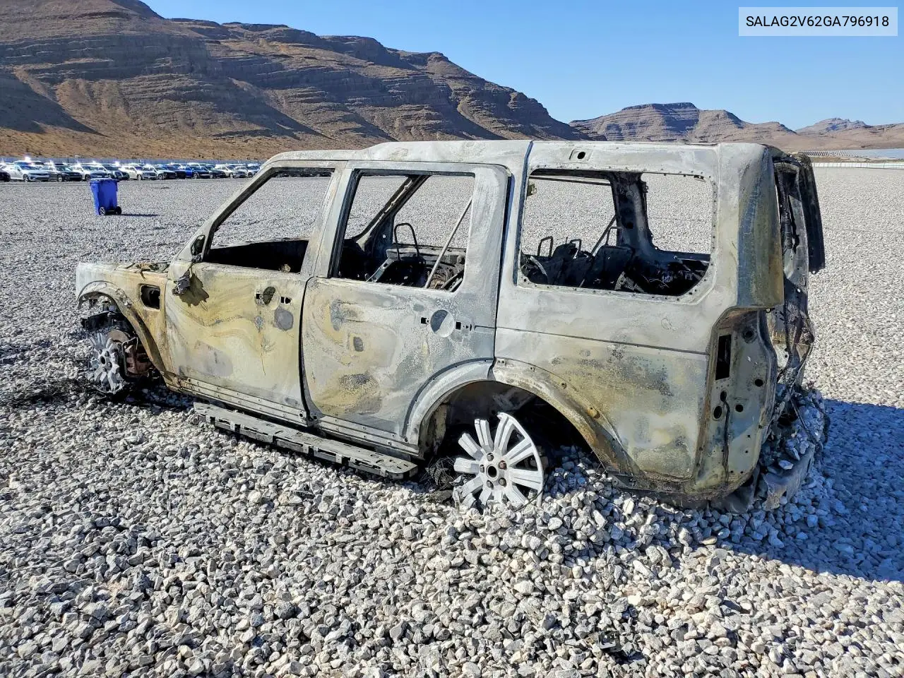 2016 LAND ROVER LR4 VIN SALAG2V62GA796918 — фото 2