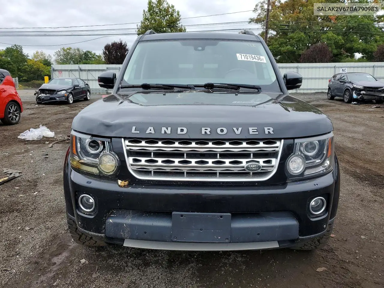 2016 LAND ROVER LR4 VIN SALAK2V67GA790983 — фото 5