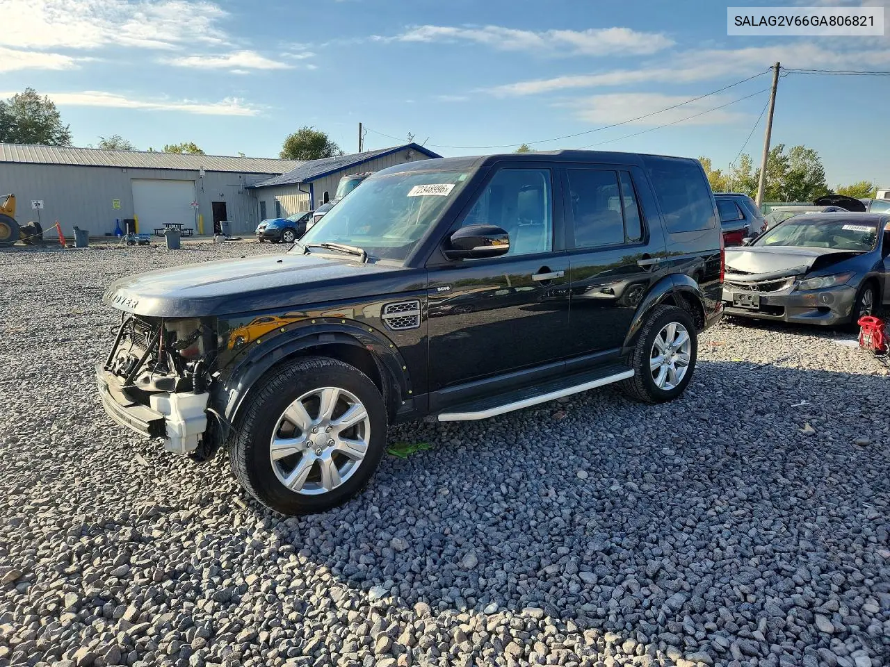 LAND ROVER LR4 2016, VIN SALAG2V66GA806821