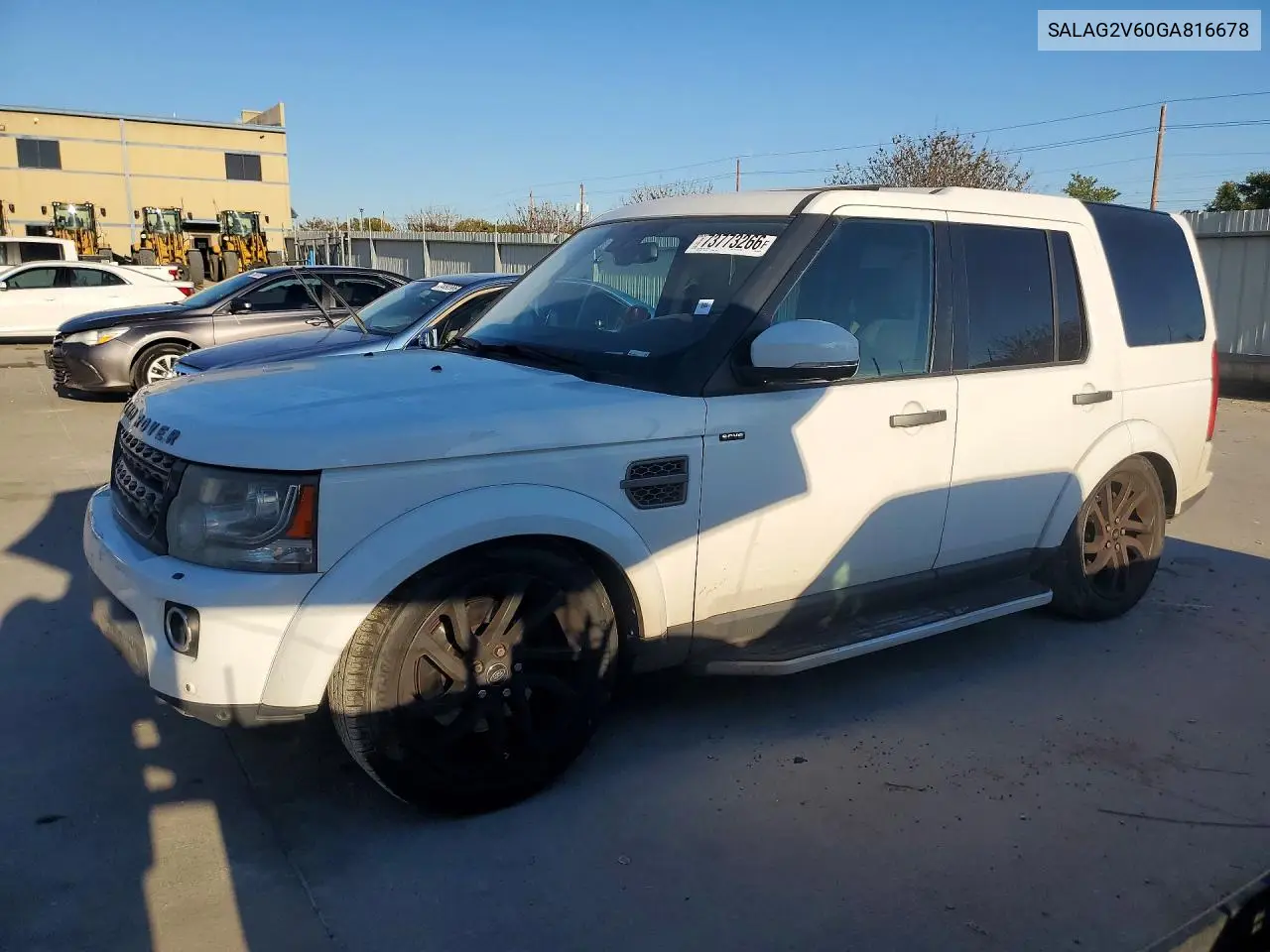 LAND ROVER LR4 2016, VIN SALAG2V60GA816678