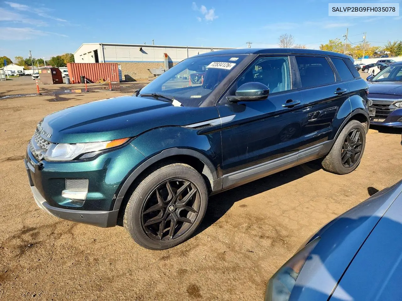 LAND ROVER RANGE ROVER EVOQUE 2015, VIN SALVP2BG9FH035078