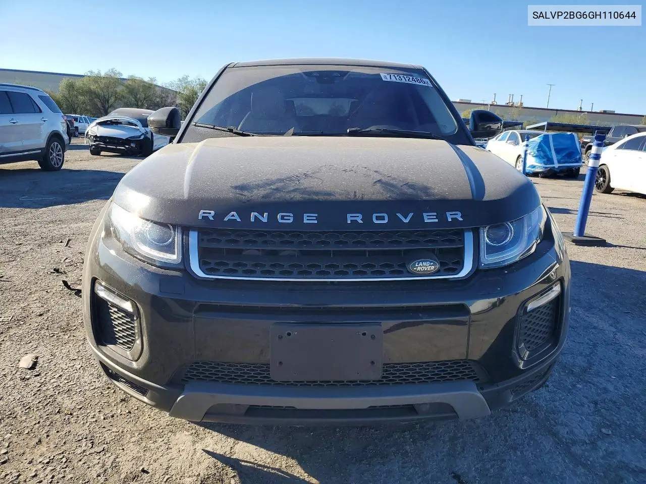 LAND ROVER RANGE ROVER EVOQUE 2016, VIN SALVP2BG6GH110644